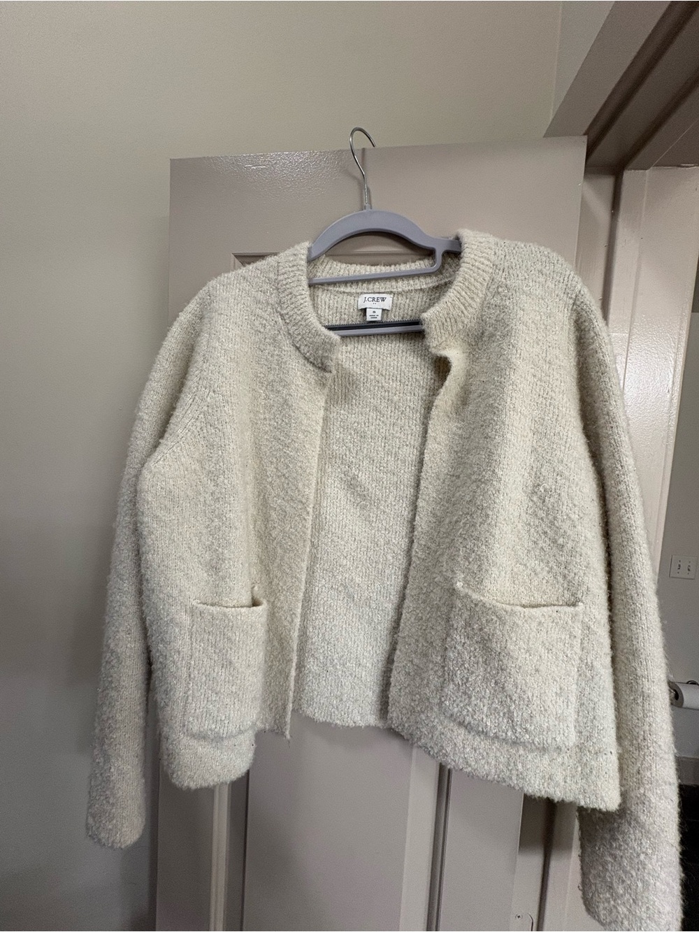 J. Crew Boucle Sweater Cream Wool Alpaca Blend